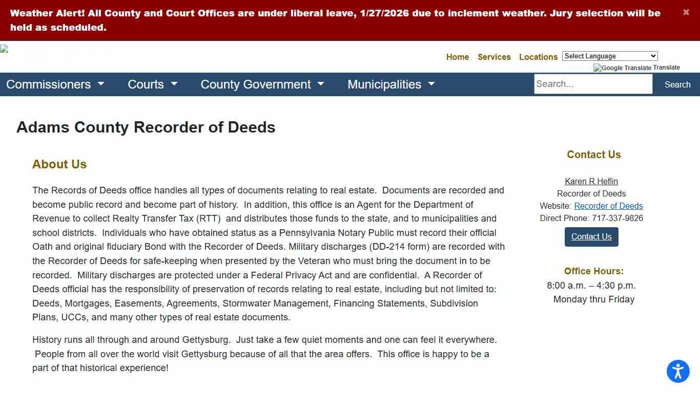 Adams County - RecorderofDeeds